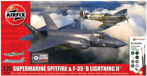 Airfix Supermarine Spitfire and F-35 B Lightning II