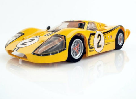 AFX Ford GT-40 Mk IV #2 Le Mans - Yellow - Clear Series