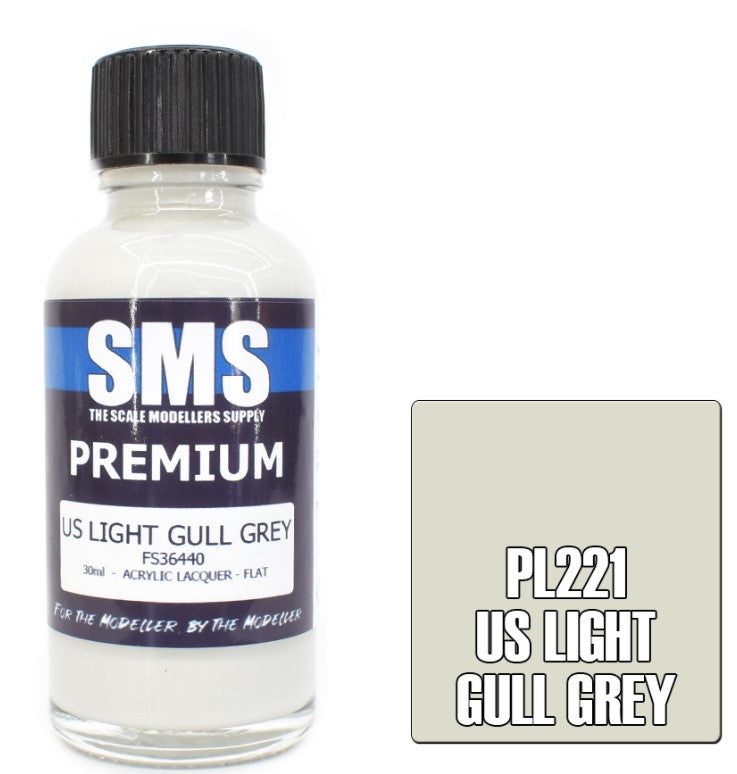 SMS Premium Lacquer - PL221 US Light Gull Grey – Andrew's Hobbies