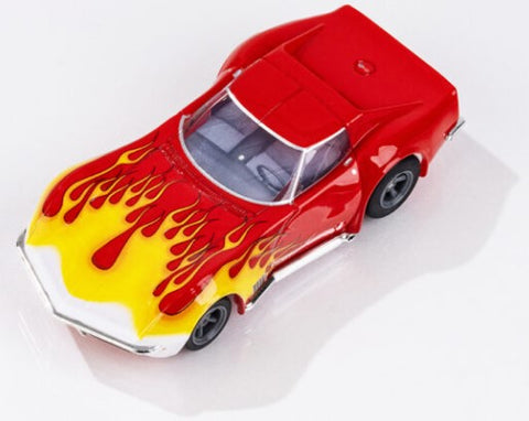 AFX Corvette Red / Yellow Flame