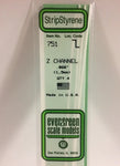 Evergreen 751 Z Channel .060" (1.5mm) Strips (4pcs)