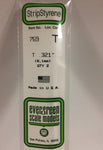 Evergreen 769 T Channel .321" (8.1mm) Strips (2pcs)