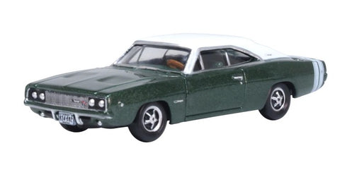 Oxford 1968 Dodge Charger- Racing Green / White