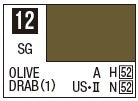 Mr Color C012 S/G Olive Drab 1
