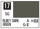 Mr Color C017 S/G RLM71 Dk Green