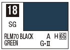 Mr Color C018 S/G RLM70 Black Green