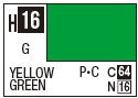 Mr Hobby H016 Semi Gloss Yellow-Green