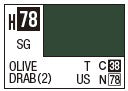 Mr Hobby H078 Semi Gloss Olive Drab 2