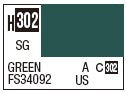 Mr Hobby H302 Semi Gloss Green FS34092