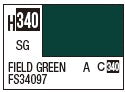 Mr Hobby H340 Semi Gloss Field Green
