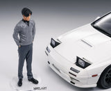 Whelart Mazda Savanna RX-7 FC3S - White - Initial D Ed - Takahashi Ryosuke - Includes Figure 1/18