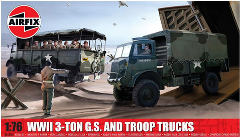 Airfix WWll 3-Ton G.S and Troop Trucks