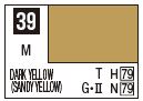 Mr Color C039 3/4 Flat Dk Yellow