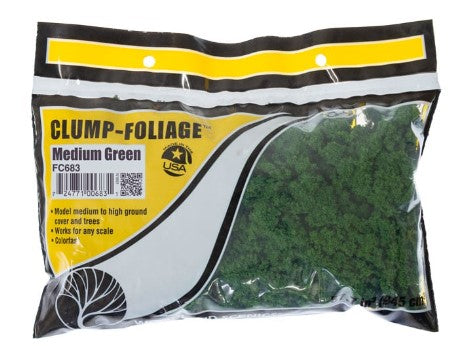 Woodland Scenics FC683 Clump Foliage - Medium Green