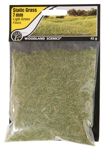 Woodland Scenics FS623 7mm Static Grass - Light Green