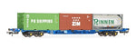 Hornby KFA Container Wagon w/ 2 x 20ft containers and 1 x 20ft Tanktainer