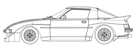 RevoSlot Mazda RX7 White Kit B
