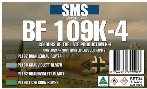 SMS BF109K-4 (Late Production) Colour Set #33