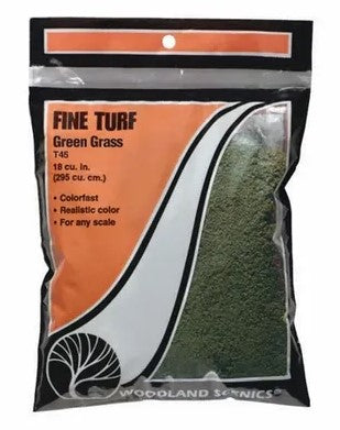 Woodland Scenics T45 Fine Turf - Green Grass