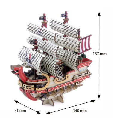 Wa-gu-mi - One Piece - Red Force Wooden Puzzle