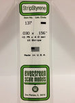 Evergreen 137 .030" x .156" (.75mm x 4mm) Strips (10pcs)