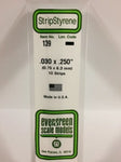 Evergreen 139 .030" x .250" (.75mm x 6.3mm) Strips (10pcs)