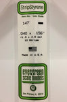 Evergreen 147 .040" x .156" (1.0 x 4.0mm) Strips (10pcs)