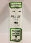 Evergreen 158 .060" x .188" (1.5mm x 4.8mm) Strips (9pcs)