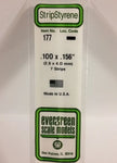 Evergreen 177 .100" x .156" (2.5mm x 4mm)  Strips (7pcs)