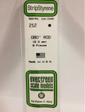 Evergreen 212 .080" / 2.0mm OD Solid Rod  (6pcs)