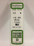 Evergreen 214 .125" / 3.2mm OD Solid Rod (4pcs)