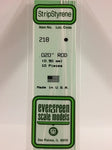 Evergreen 218 .020" / .50mm OD Solid Rod (10pcs)