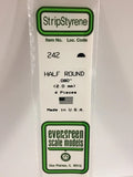 Evergreen 242 0.080" (2mm) Half Round (4pcs)