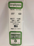 Evergreen 257 .125" x .250" (3.2mm x 6.3mm) Rectangle Tubing (3pcs)
