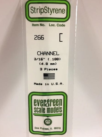 Evergreen 266 .188 / 4.8mm Channel (3pcs)