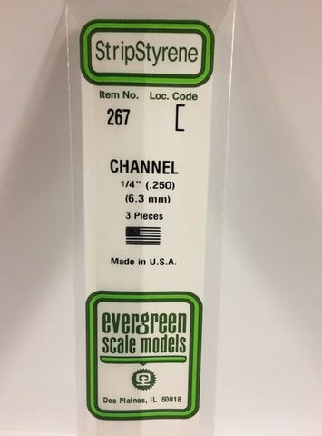 Evergreen 267 .250 / 6.3mm Channel (3Pcs)