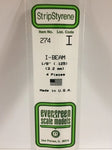 Evergreen 274 .125 / 3.2mm  I Beam (4pcs)