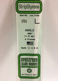 Evergreen 291 .060 / 1.5mm L Angle (4pcs)