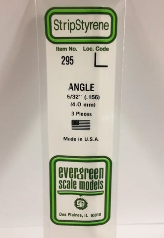 Evergreen 295 .156 / 4.0mm L Angle (3pcs)
