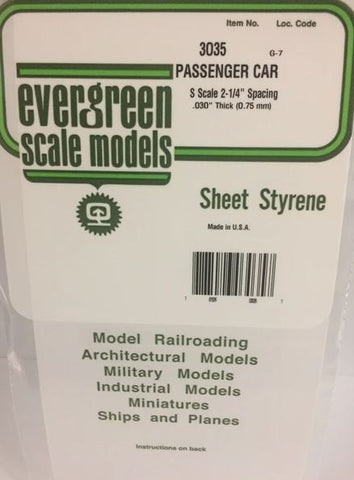 Evergreen 3035 .035" Passenger Car Siding