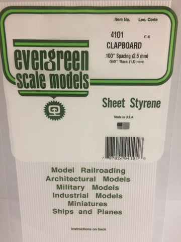 Evergreen 4101  .100 Clapboard Siding