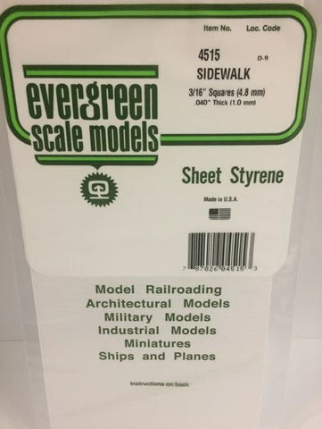 Evergreen 4515 3/16 Sidewalk Squares