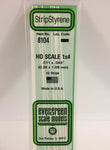 Evergreen 8104 .011" x .046" Ho Scale Strip