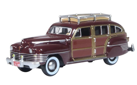 Oxford 1942 Chrysler T & C Woody Wagon - Regal Maroon