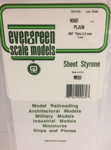 Evergreen 9060 .060" thick (1.5mm) 1 sheet