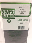 Evergreen 9515 .040" / 1mm Thick Black Sheet (2pcs)