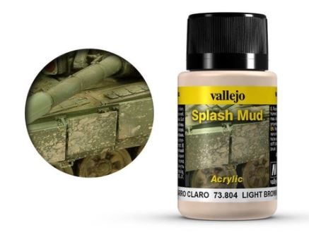 Vallejo 73804 Weathering Effects: Light Brown Splash Mud