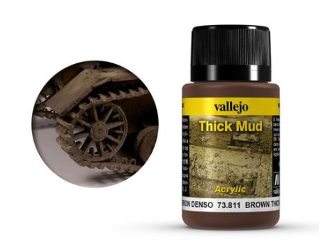 Vallejo 73811 Weathering Effects: Brown Thick Mud