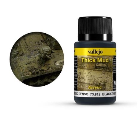 Vallejo 73812 Weathering Effects: Black Thick Mud