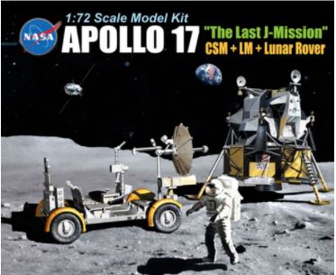 Dragon Apollo 17 "The Last J-Mission" CSM + LM + LUNA ROVER